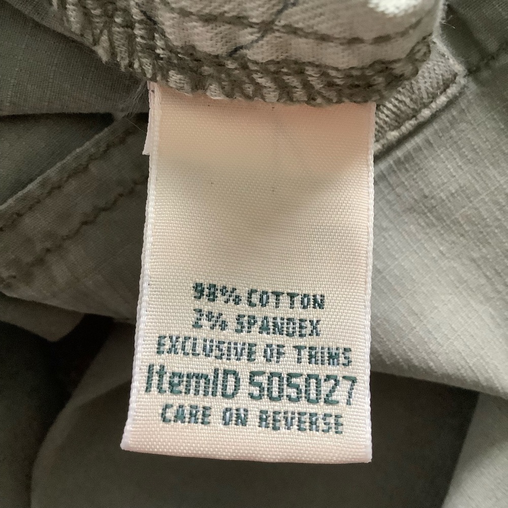 L.L. Bean 505027 Stretch Ripstop Olive Pull On Pants, Size XL Reg - Picture 8 of 9